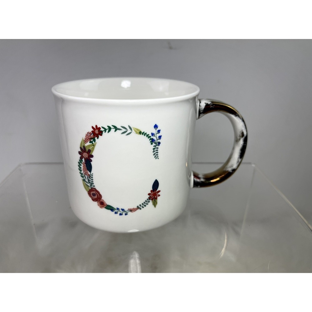 Target Opalhouse‎ Floral Monogram Initial C Jumbo Mug With Gold Handle